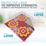 Mexican Tile Stickers multicolor tiles colored backsplash for home walls Model - C - Image 11