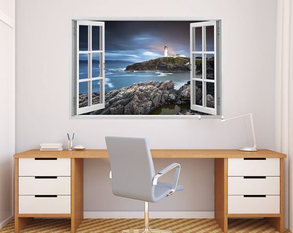 IMPRESSIVE 3D WINDOW WALL DECALS, REMOVABLE WALL STICKERS, WALL DECOR - Image 2