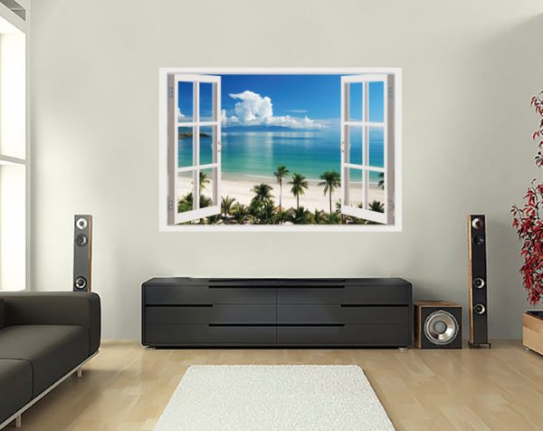 IMPRESSIVE 3D WINDOW WALL DECALS, REMOVABLE WALL STICKERS, WALL DECOR - Image 4