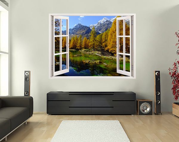 IMPRESSIVE 3D WINDOW WALL DECALS, REMOVABLE WALL STICKERS, WALL DECOR - Image 4