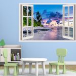 IMPRESSIVE 3D WINDOW WALL DECALS, REMOVABLE WALL STICKERS, WALL DECOR - Image 3