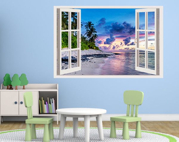 IMPRESSIVE 3D WINDOW WALL DECALS, REMOVABLE WALL STICKERS, WALL DECOR - Image 3