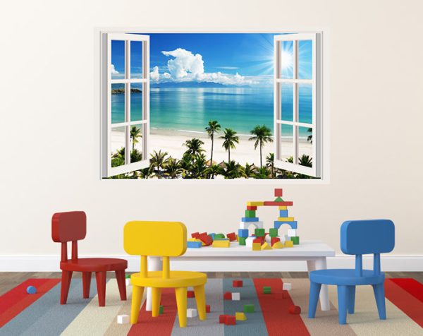 IMPRESSIVE 3D WINDOW WALL DECALS, REMOVABLE WALL STICKERS, WALL DECOR - Image 4