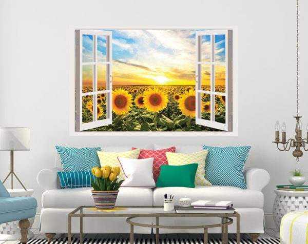 IMPRESSIVE 3D WINDOW WALL DECALS, REMOVABLE WALL STICKERS, WALL DECOR - Image 2