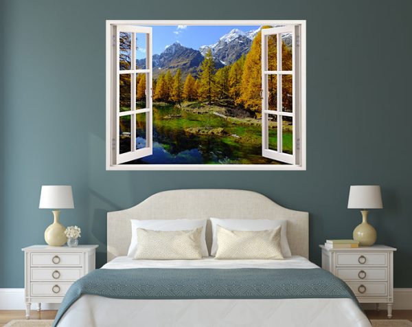 IMPRESSIVE 3D WINDOW WALL DECALS, REMOVABLE WALL STICKERS, WALL DECOR - Image 2