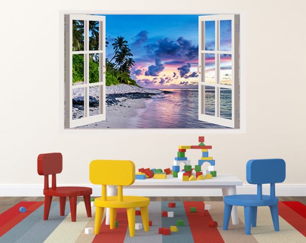 IMPRESSIVE 3D WINDOW WALL DECALS, REMOVABLE WALL STICKERS, WALL DECOR - Image 4