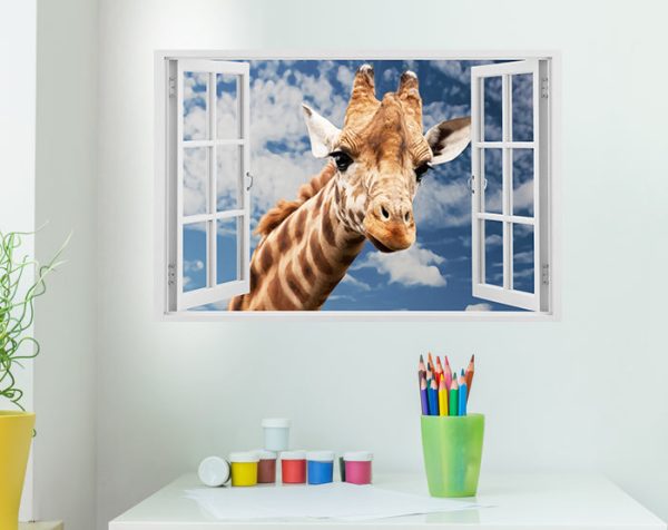 IMPRESSIVE 3D WINDOW WALL DECALS, REMOVABLE WALL STICKERS, WALL DECOR - Image 2