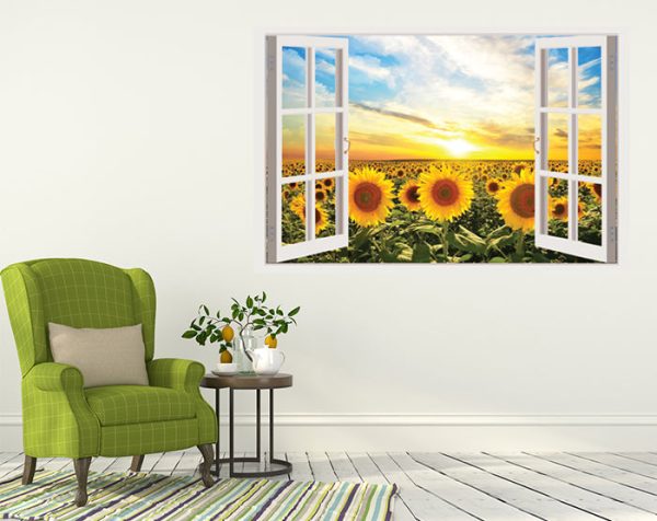 IMPRESSIVE 3D WINDOW WALL DECALS, REMOVABLE WALL STICKERS, WALL DECOR - Image 3