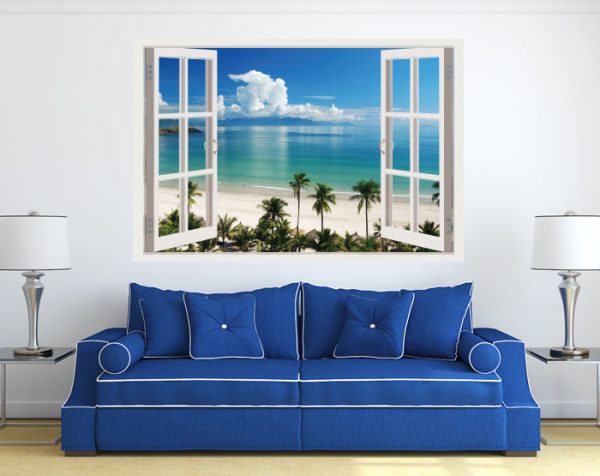 IMPRESSIVE 3D WINDOW WALL DECALS, REMOVABLE WALL STICKERS, WALL DECOR - Image 3