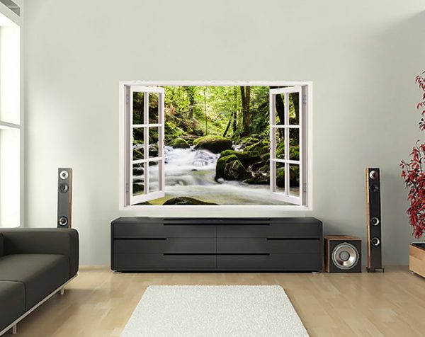 IMPRESSIVE 3D WINDOW WALL DECALS, REMOVABLE WALL STICKERS, WALL DECOR - Image 2