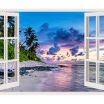 IMPRESSIVE 3D WINDOW WALL DECALS, REMOVABLE WALL STICKERS, WALL DECOR