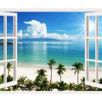 IMPRESSIVE 3D WINDOW WALL DECALS, REMOVABLE WALL STICKERS, WALL DECOR