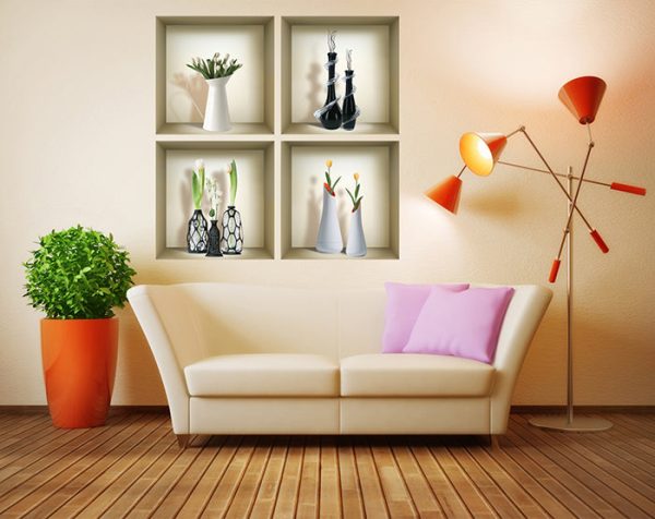 3D Niche Wall Art Decals - Set Of 4 | Easy To Apply, Stunning Decorative Stickers For Home And Office - Image 7