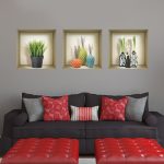 3D Niche Wall Art Decals - Set Of 3 | Easy To Apply, Stunning Decorative Stickers For Home And Office - Image 2
