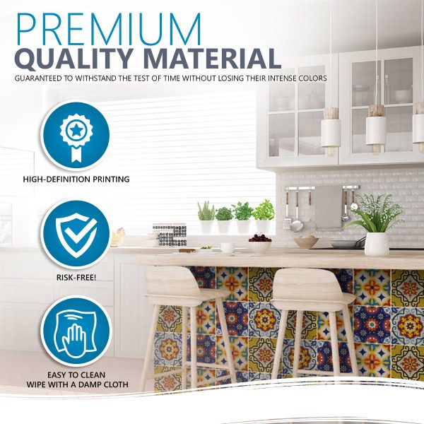 Mexican multiple pattern tile stickers Beautiful backsplash for home renovation Model - D10 - Image 10