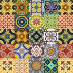 Mexican Tile Stickers multicolor tiles colored backsplash for home walls Model - C - Image 12