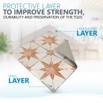 Vintage Gold Star peel-and-stick kitchen backsplash stylish bathroom tiles Model - R2 - Image 6