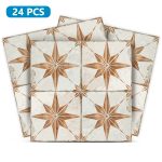 Vintage Gold Star peel-and-stick kitchen backsplash stylish bathroom tiles Model - R2