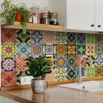 Mexican Tile Stickers multicolor tiles colored backsplash for home walls Model - C - Image 2