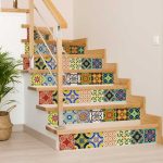 Mexican Tile Stickers multicolor tiles colored backsplash for home walls Model - C - Image 4