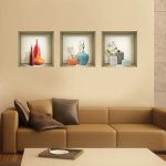 3D Niche Wall Art Decals - Set Of 3 | Easy To Apply, Stunning Decorative Stickers For Home And Office - Image 4