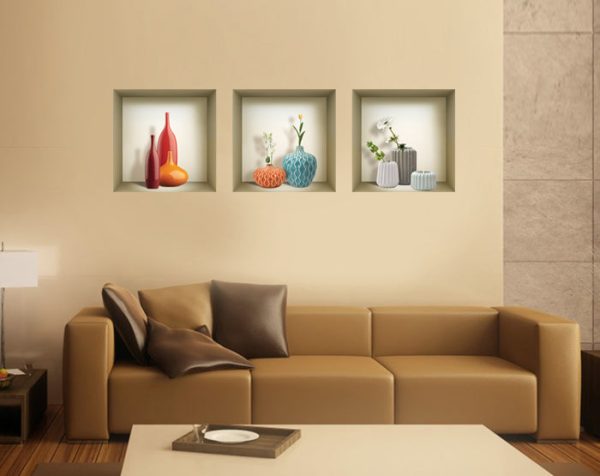 3D Niche Wall Art Decals - Set Of 3 | Easy To Apply, Stunning Decorative Stickers For Home And Office - Image 4