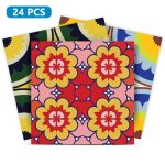 Mexican Tile Stickers multicolor tiles colored backsplash for home walls Model - C