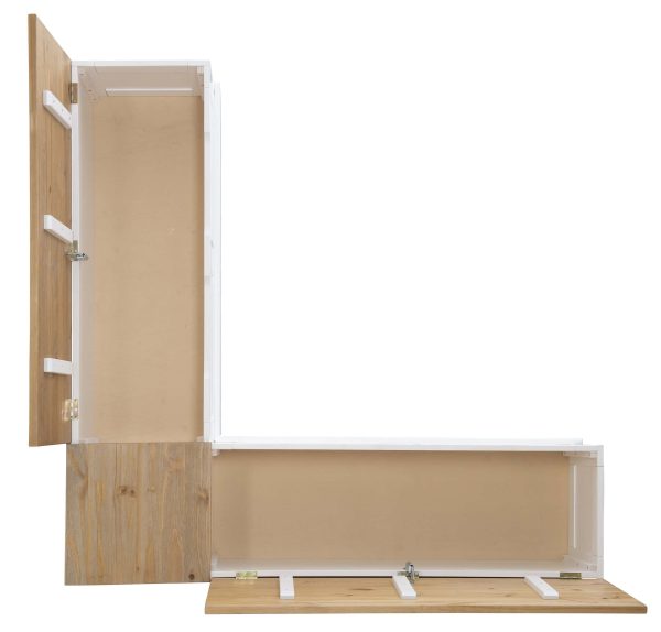 Tobin Backless Corner Dining Nook   Natural/White - Image 9