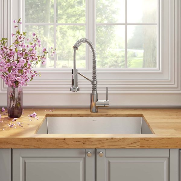 18.5-in x 24-in 1-Basin Stainless Steel Undermount Laundry Sink with Drain with Faucet - Image 10