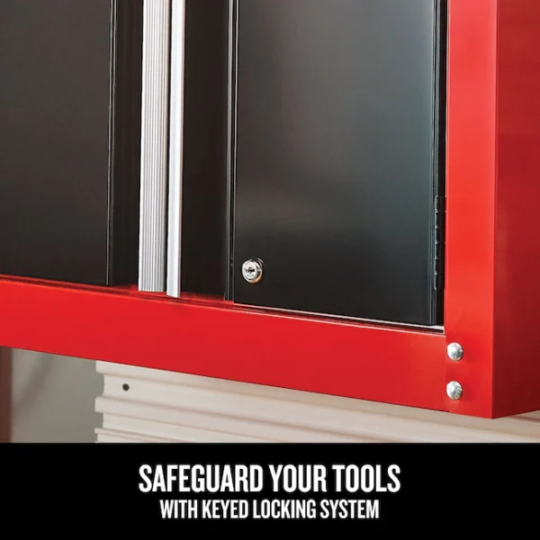 CRAFTSMAN CMST22800RB 2000 Steel Wall-mounted Garage Cabinet in Red (28-in W x 28-in H x 12-in D) - Image 8