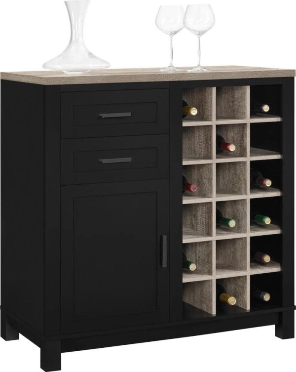 Black Composite Base with Composite Top Kitchen Cart (36-in x 18.2-in x 37.1-in) - Image 3