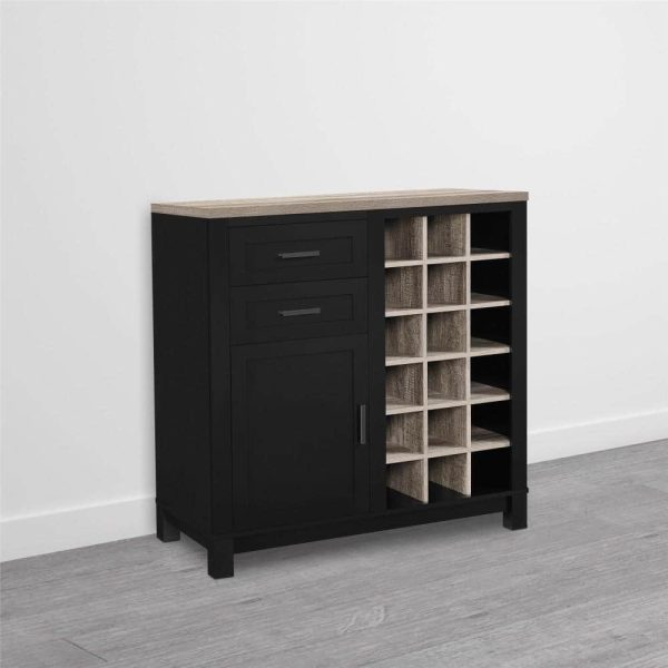 Black Composite Base with Composite Top Kitchen Cart (36-in x 18.2-in x 37.1-in) - Image 4