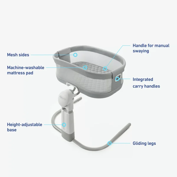 Graco DreamMore Bedside Bassinet Deluxe with Calming Motion   Skyler - Image 2