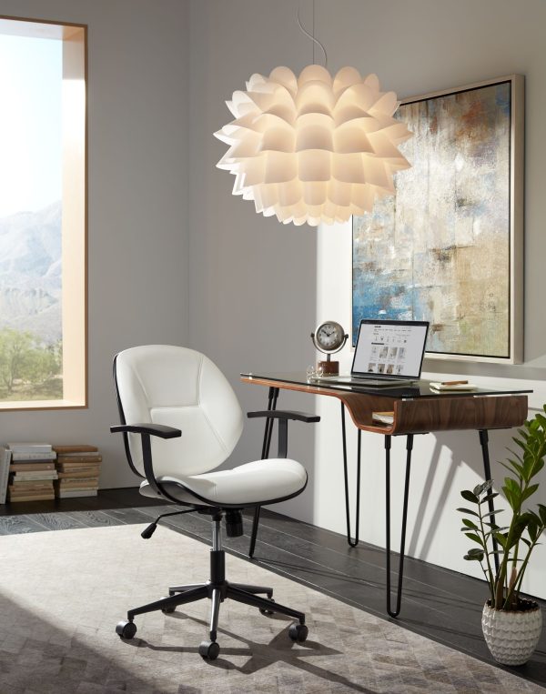 25 1/4  Wide Modern White Flower Pendant Chandelier - Image 3