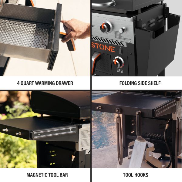 2-Burner 28  Propane Griddle with Air Fryer Combo - Image 4