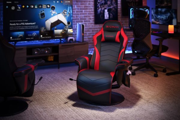 RESPAWN 900 Gaming Recliner   Reclining Gaming Chair with Footrest, Gaming Chair Recliner, Red