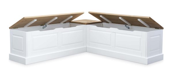 Tobin Backless Corner Dining Nook   Natural/White - Image 3