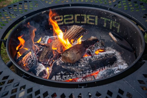 45.3-in W Black Sand Powder Coat Steel Wood-Burning Fire Pit - Image 3