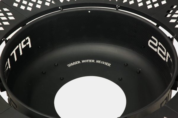 45.3-in W Black Sand Powder Coat Steel Wood-Burning Fire Pit - Image 11
