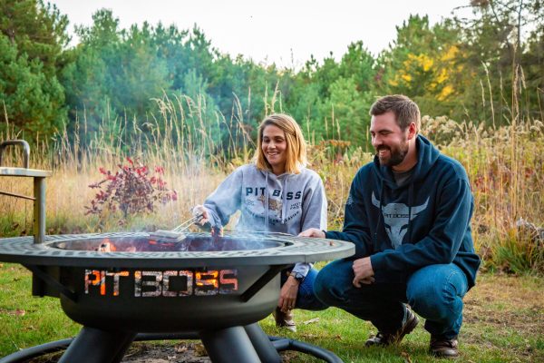 45.3-in W Black Sand Powder Coat Steel Wood-Burning Fire Pit - Image 6