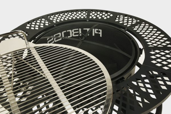 45.3-in W Black Sand Powder Coat Steel Wood-Burning Fire Pit - Image 9