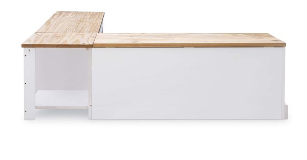 Tobin Backless Corner Dining Nook   Natural/White - Image 11