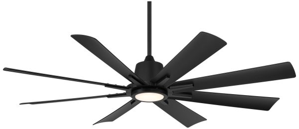 Vieja 54  Inspirit Matte Black LED Damp Remote Ceiling Fan - Image 13