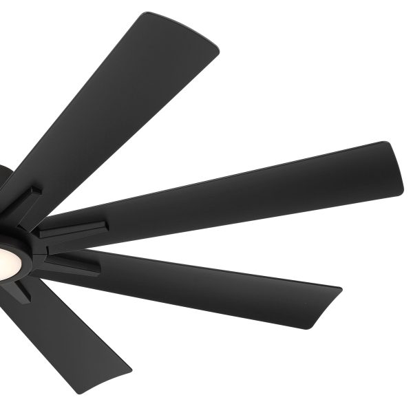 Vieja 54  Inspirit Matte Black LED Damp Remote Ceiling Fan - Image 10