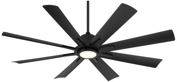 Vieja 54  Inspirit Matte Black LED Damp Remote Ceiling Fan - Image 5