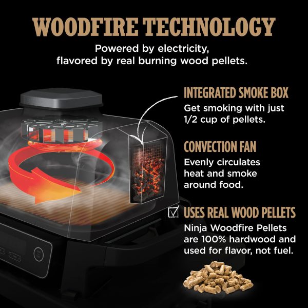 Woodfire 7-in-1 Outdoor Grill and Smoker 1760-Watt Grey Electric Grill - Image 11