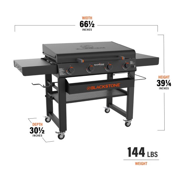 36  Culinary Omnivore Griddle with Hood 4-Burner Liquid Propane Flat Top Grill - Image 12