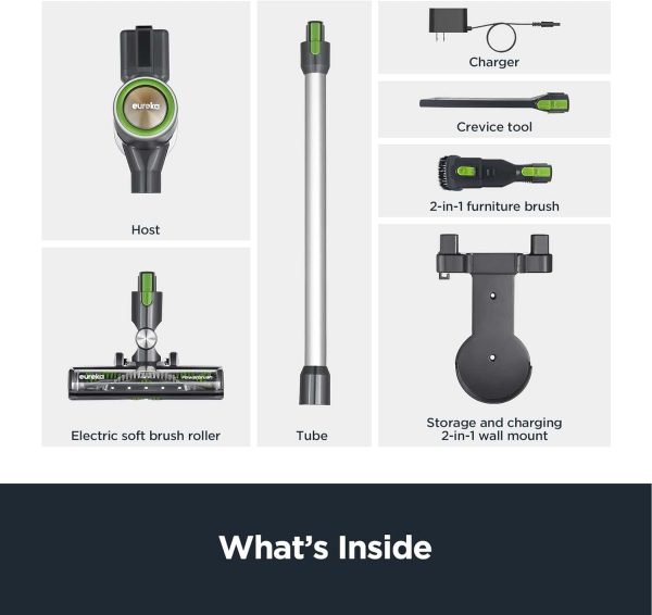 Cordless Cleaner for Home, RapidClean Ultra 20kpa Powerful Suction for Hard Floor  Pet Hair,40min Runtime, NEC370GR, Green - Image 2