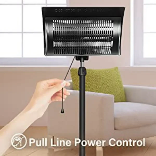 Afoxsos 5515-BTU 120-Volt Black Steel Electric Patio Heater - Image 6