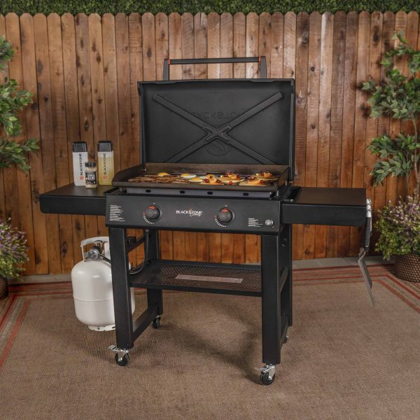30  Culinary Omnivore Griddle with Hood 2-Burner Liquid Propane Flat Top Grill - Image 2